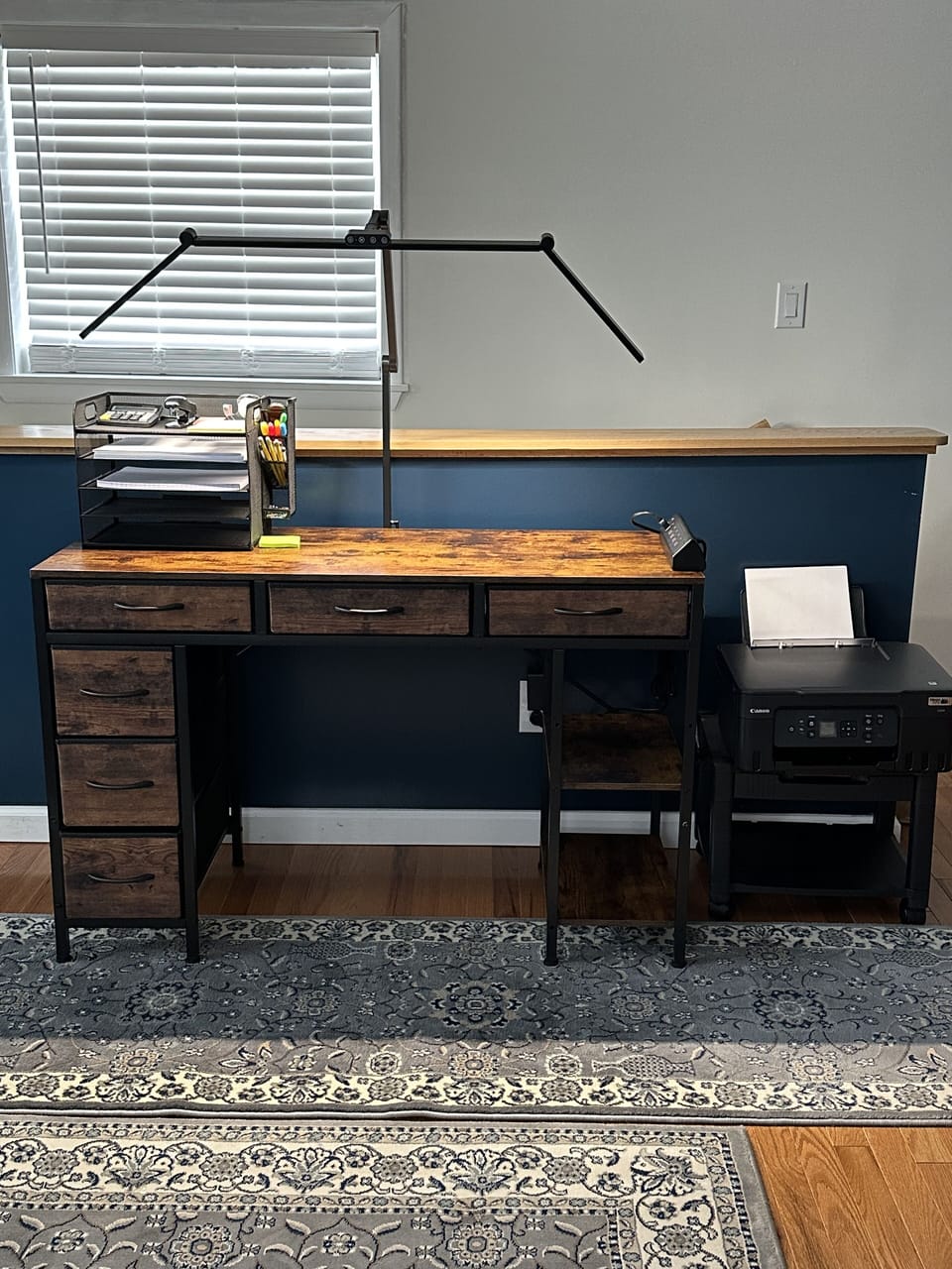 Work Station in bedroom
Area with printer available