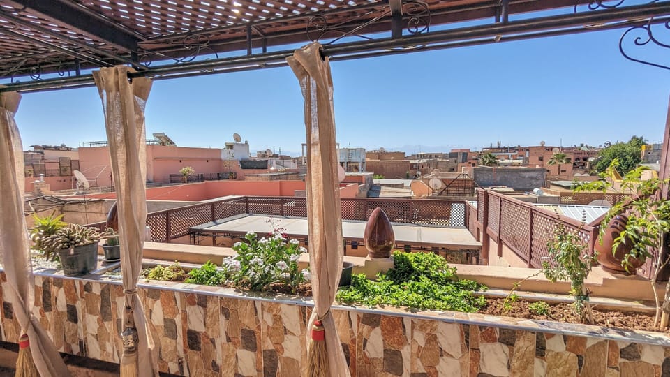 View over the rooftops of Marrakech from the surterrace