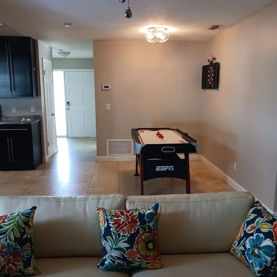 family room view to the game room side