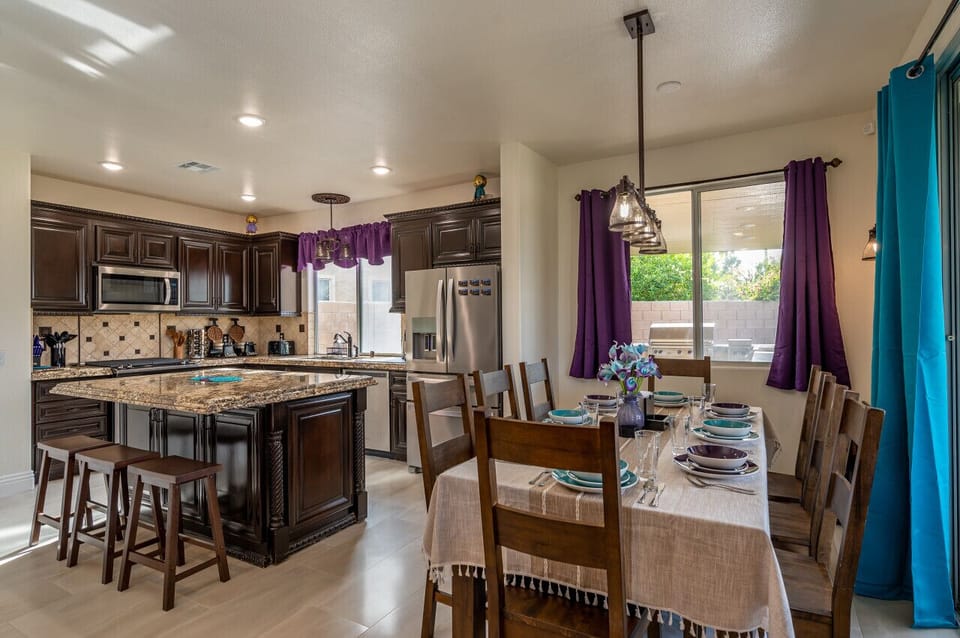 Dining area fits 11 indoors