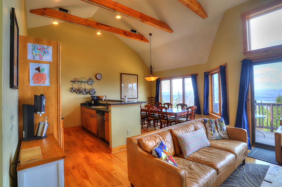 View of kitchen and dining area