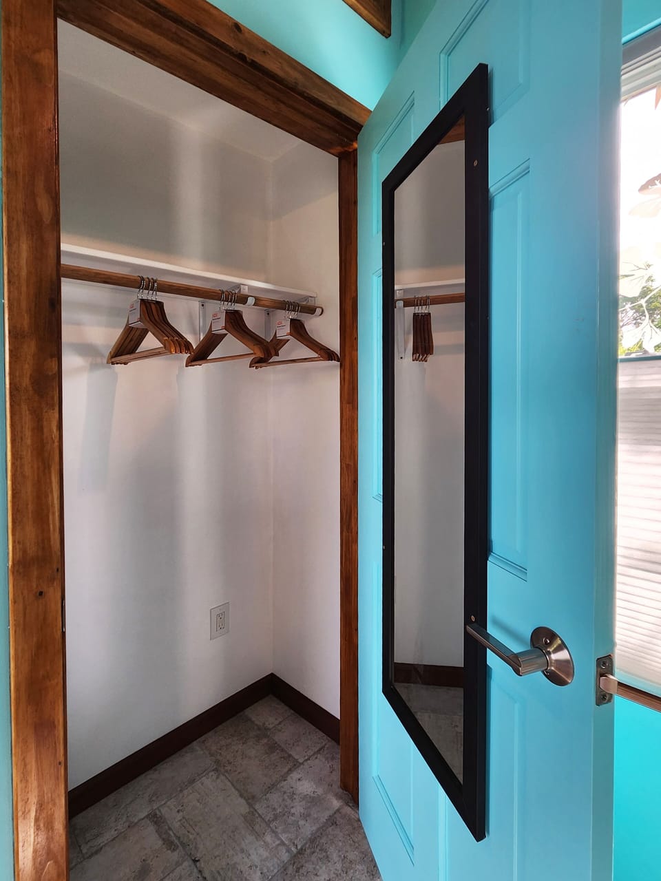 Private bathroom linen closet