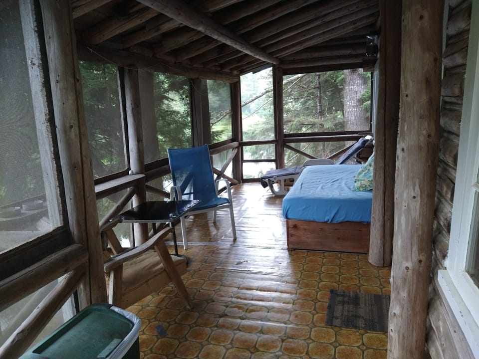 Porch overlooking the river