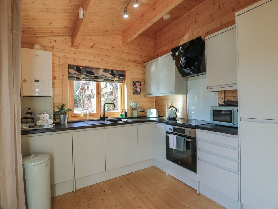 Fridge, dishwasher, electric kettle, toaster