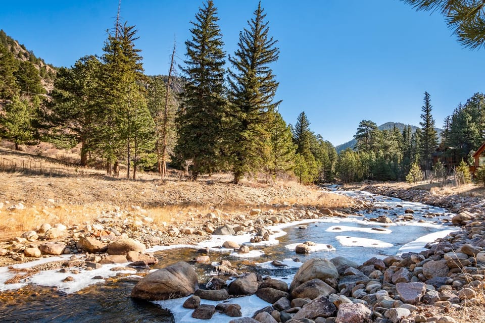 River runs directly behind the house.