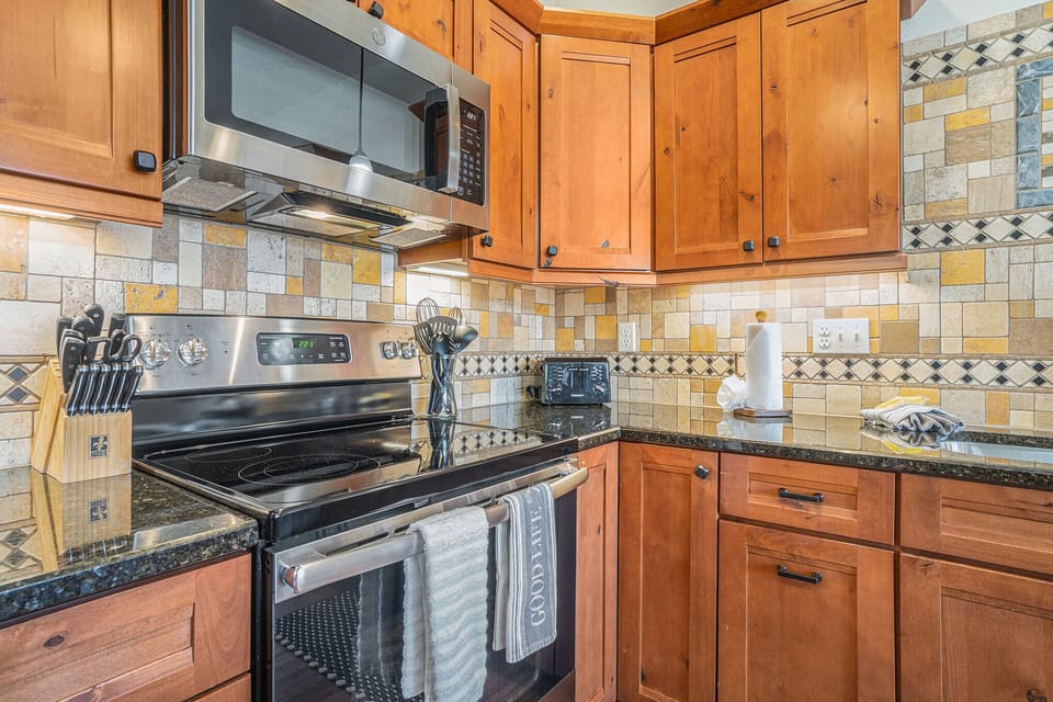 Glass top stove/oven, microwave