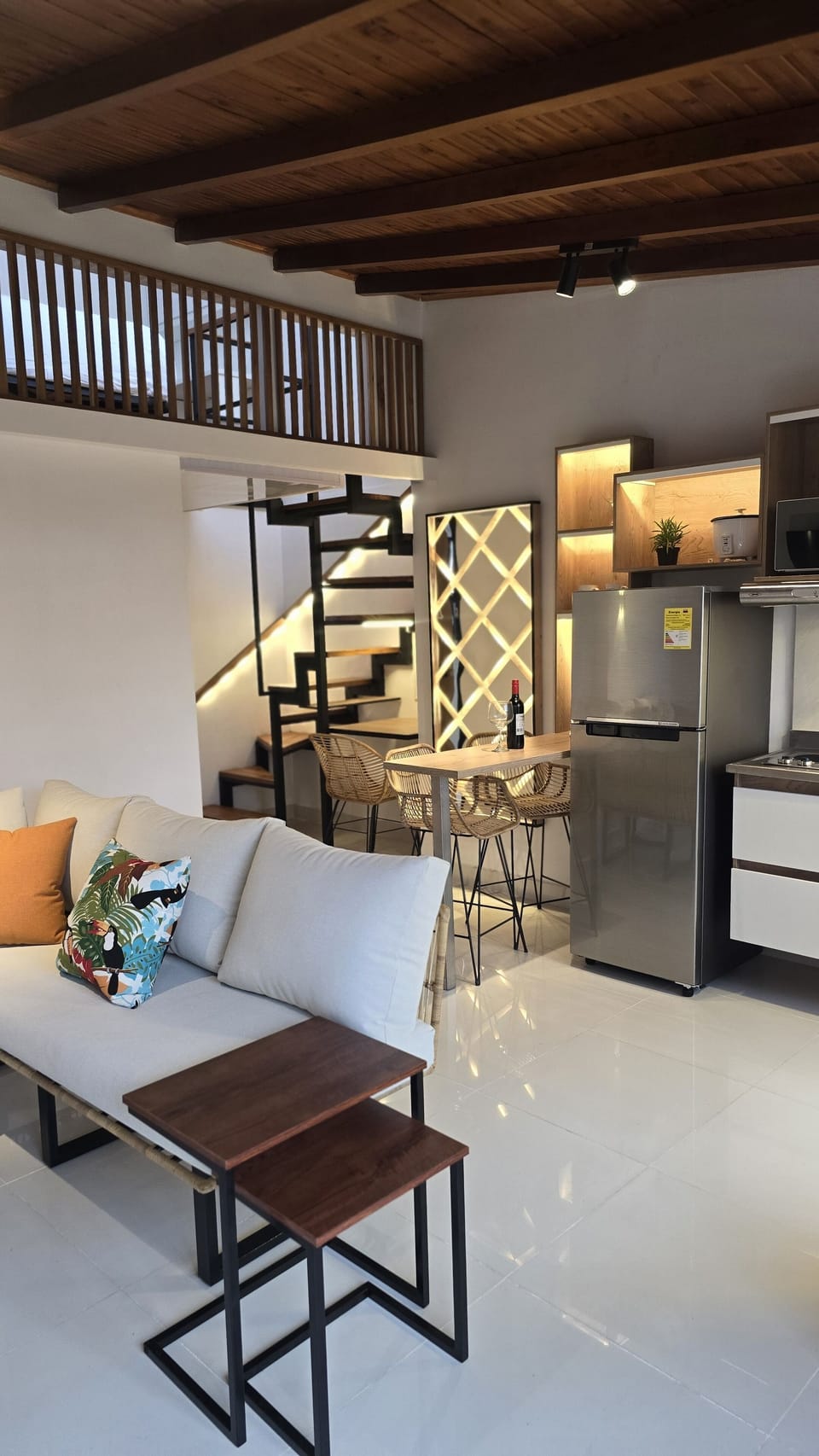 Furnished Living room, with a smart TV.