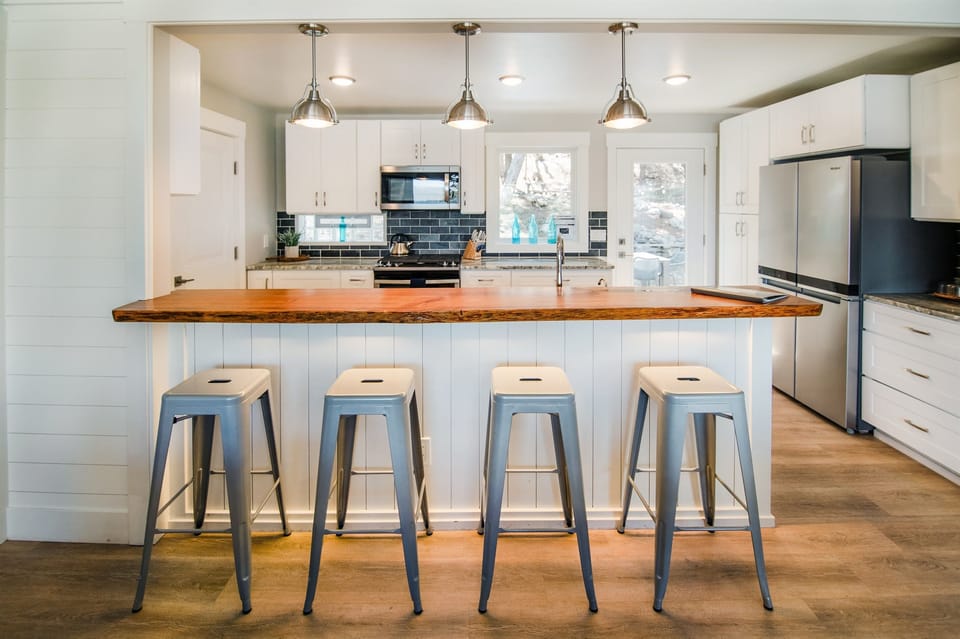 Kitchen with bar seating