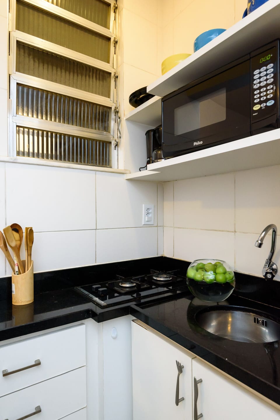 Kitchen with general use utensils.