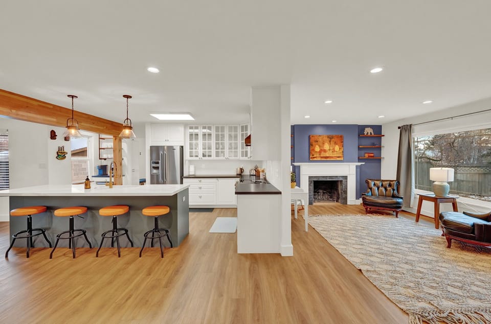 Front room and kitchen