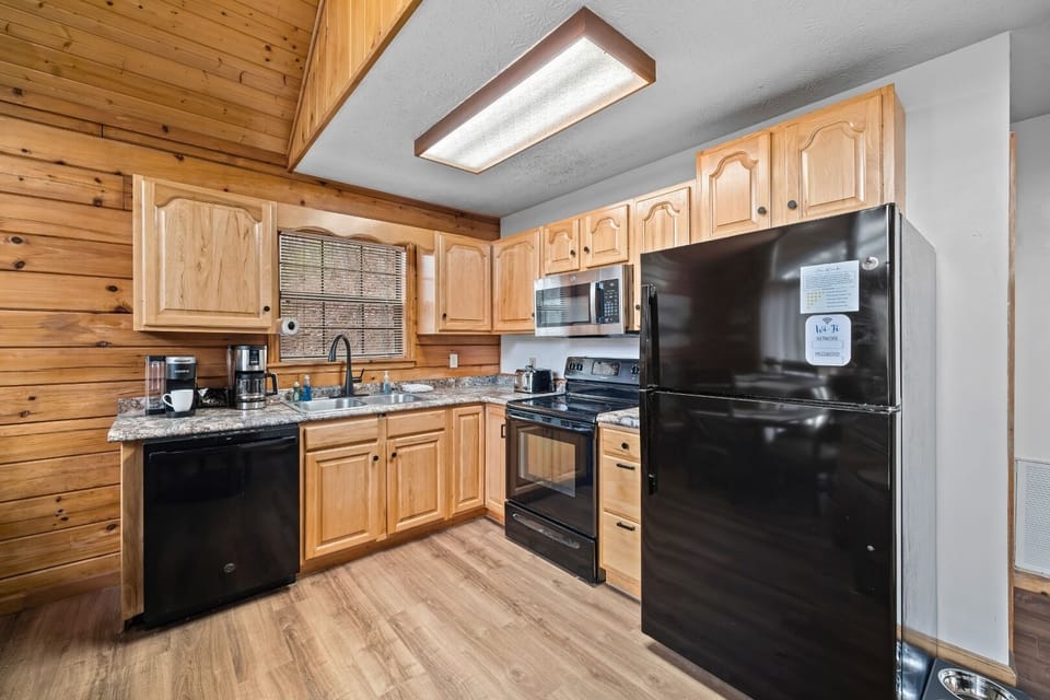 Fully stocked kitchen for all your cooking needs.