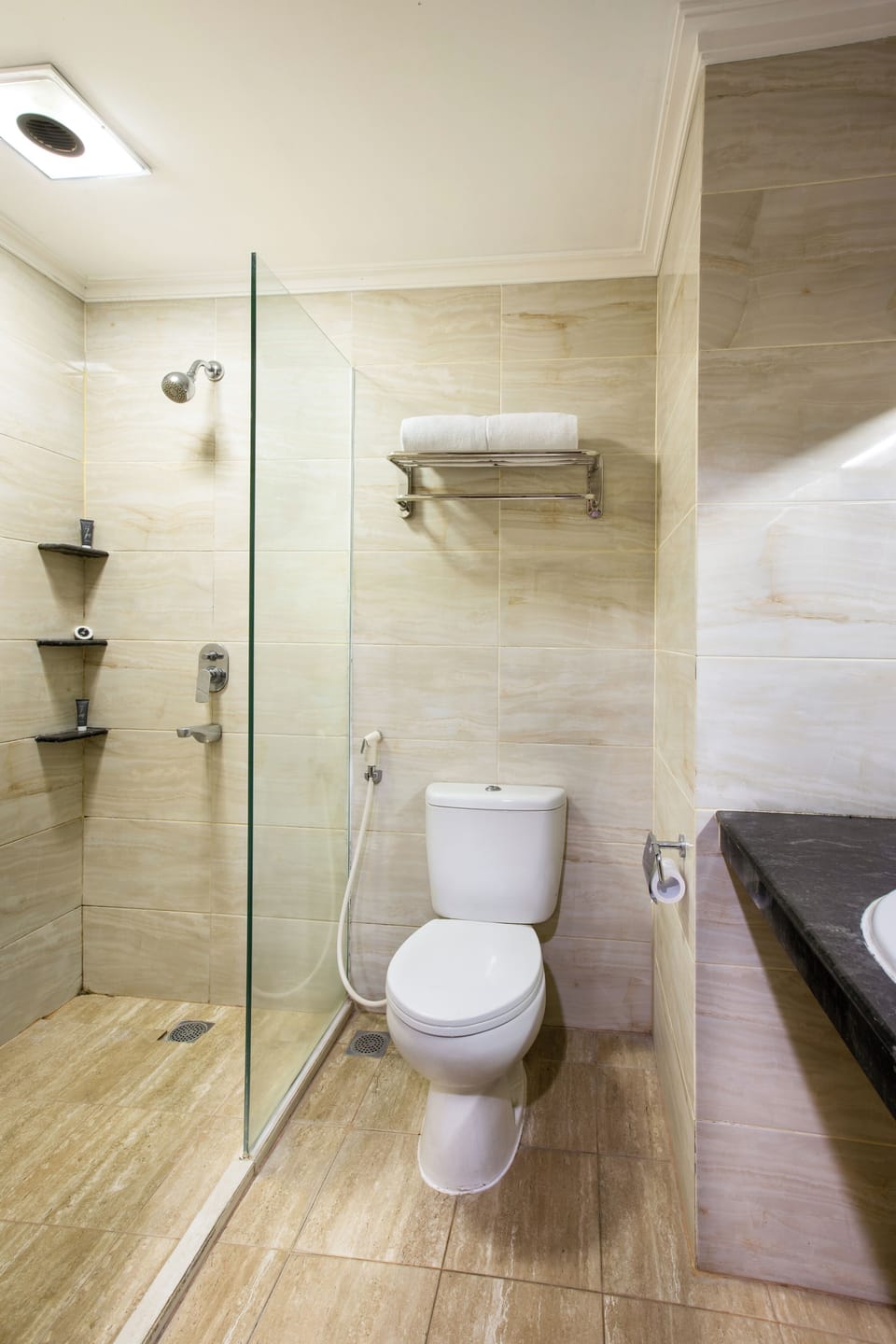 Deluxe Twin Room | Bathroom | Shower, free toiletries, hair dryer, slippers
