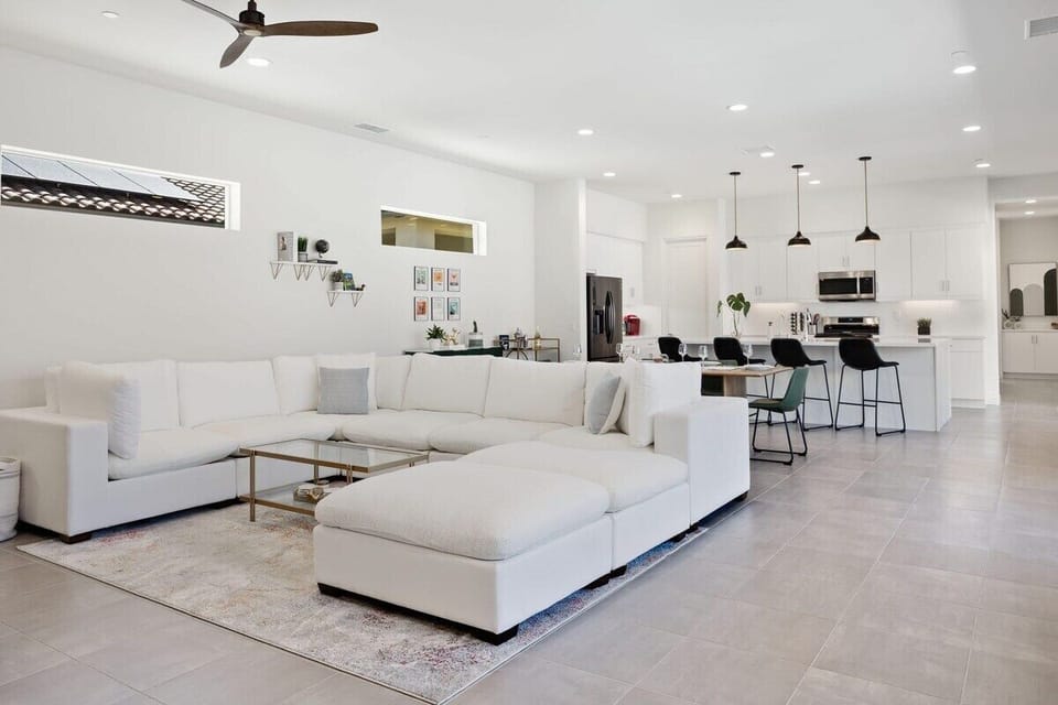 Open living area with plenty of comfy seating.