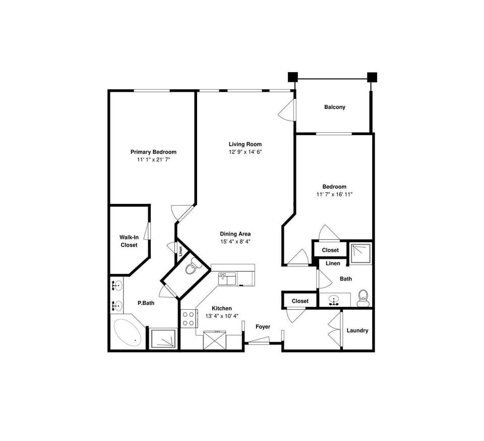 Condo, 2 Bedrooms | Floor plan