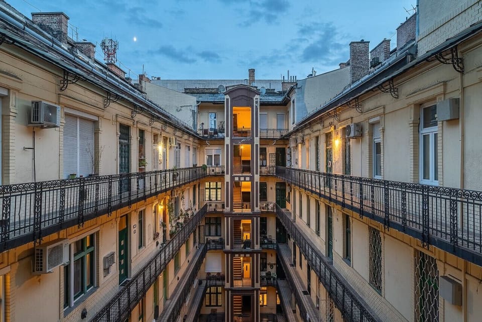 The buildings yard