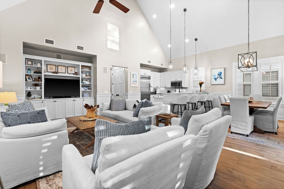 The open floor plan encourages connectedness and time together