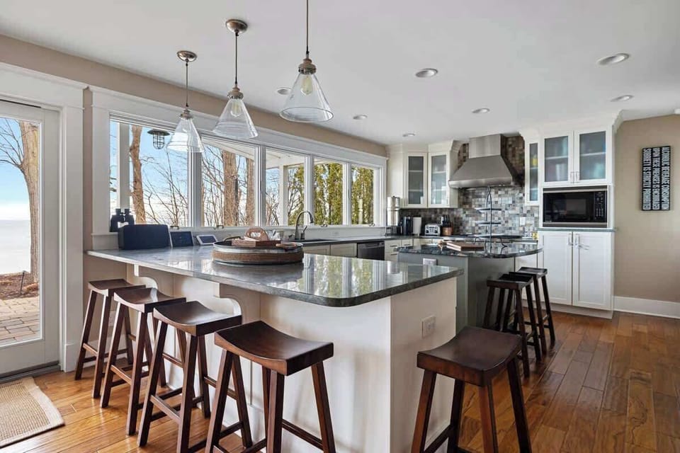 Sip your coffee and stare at the lake from the breakfast nook or kitchen island.