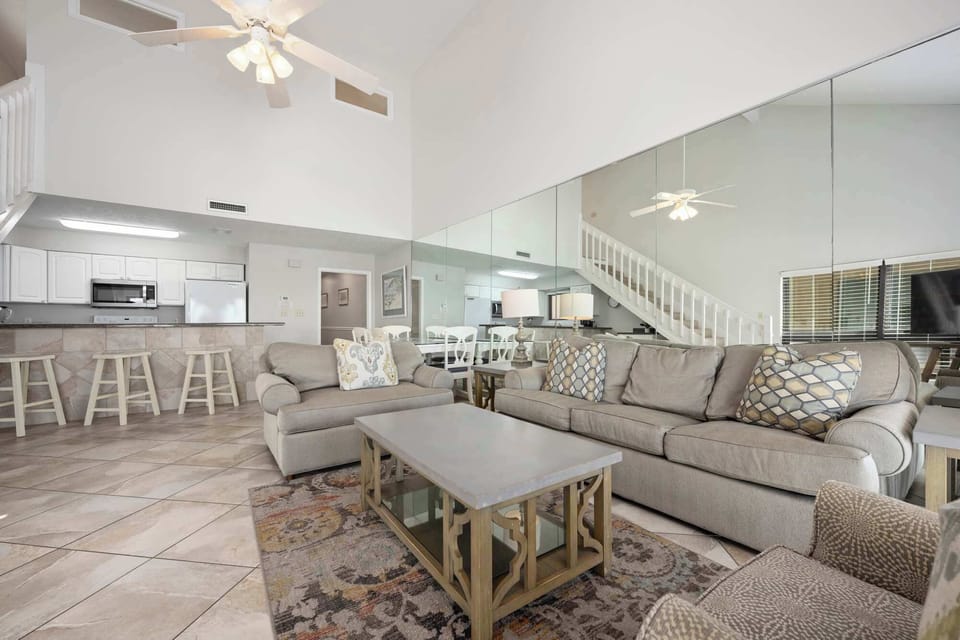 Condo, Multiple Beds, Balcony, Ocean View (Gulf View Getaway) | Living area | 50-inch flat-screen TV with digital channels