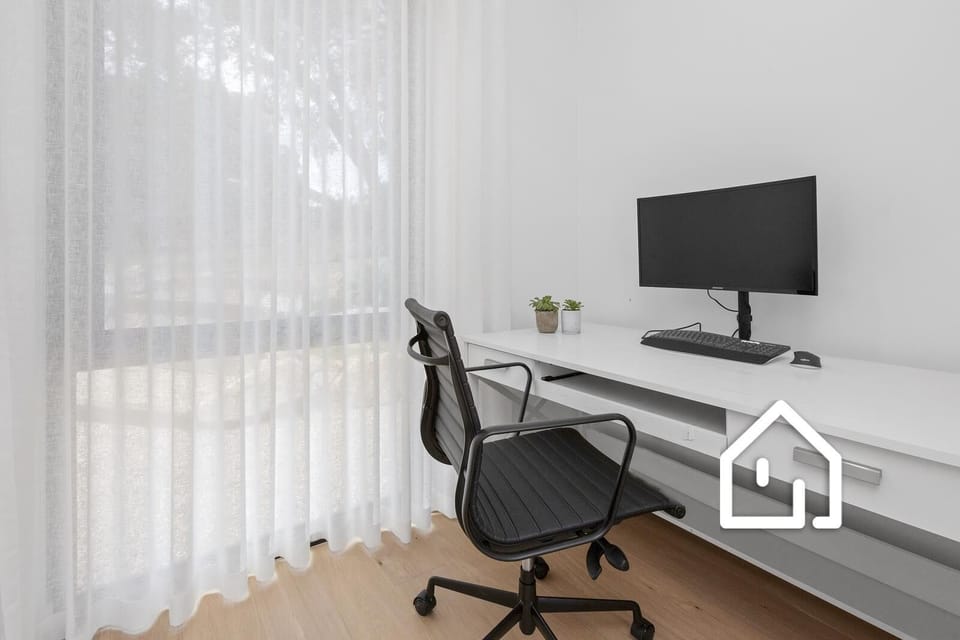 Dedicated workspace with monitor, keyboard and mouse