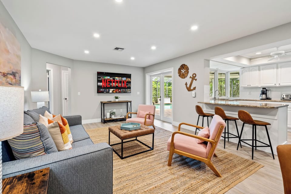 Additional family room seating for movie nights or downtime