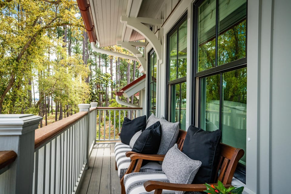 Balcony with views of the May River