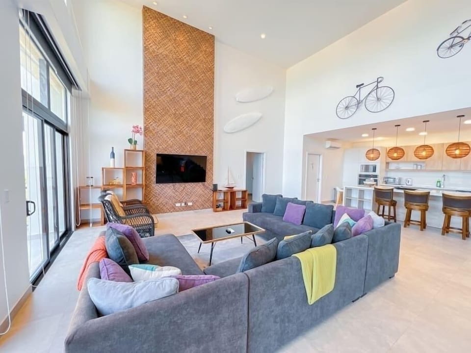 Premium Penthouse | Living area | 60-inch flat-screen TV with digital channels