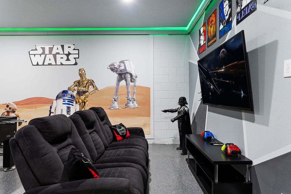 The game room is perfect for fans of all ages to immerse themselves in fun and adventure!