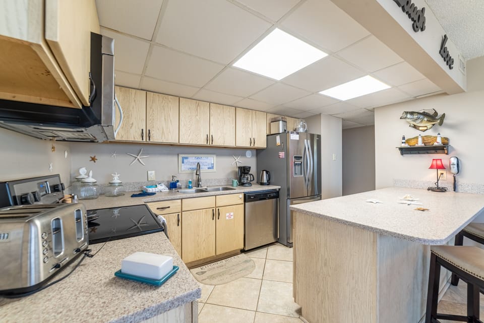 Fully renovated kitchen with stainless steel appliances