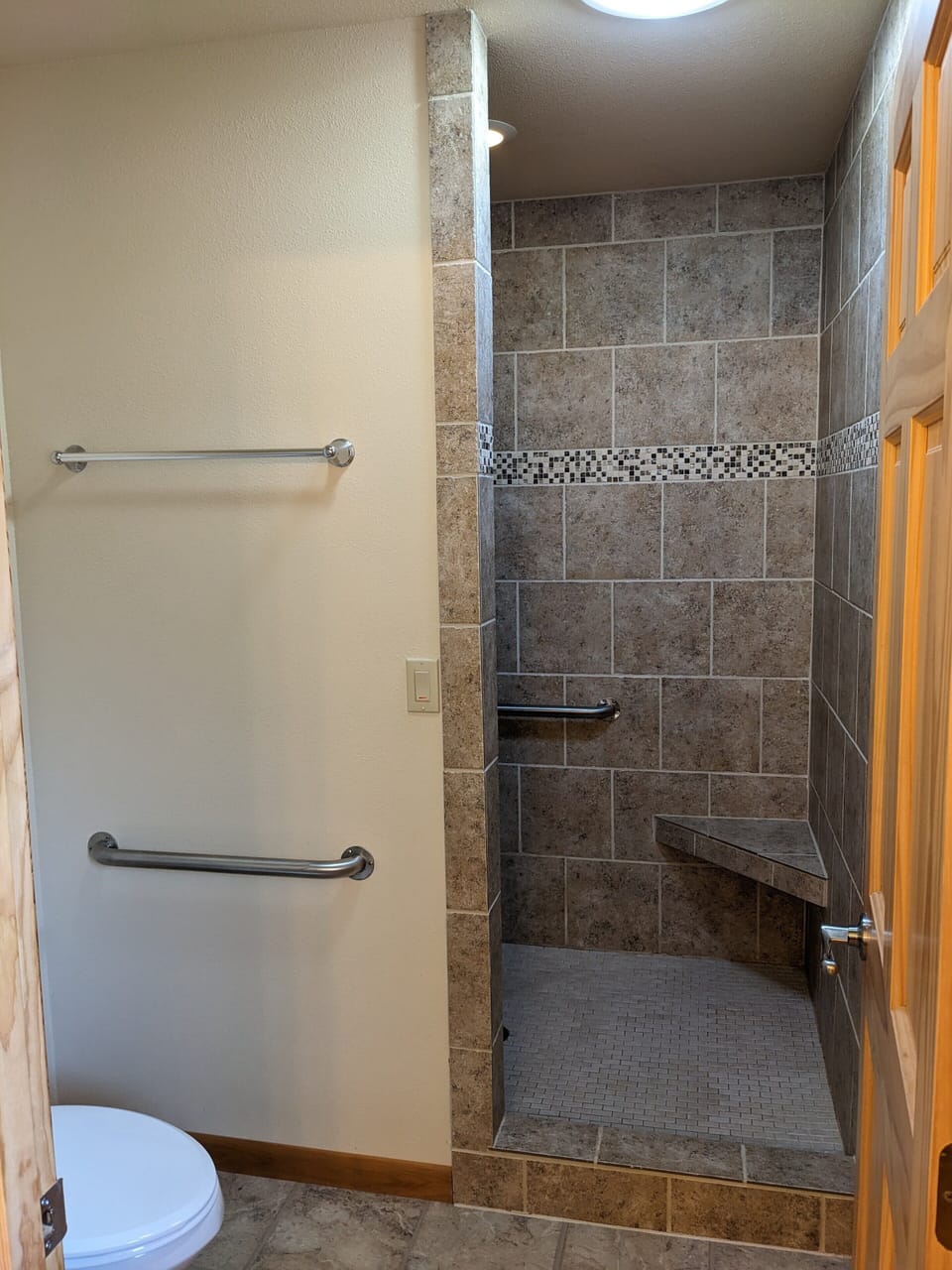 Bedroom 1 Bathroom walk in shower.  No bathtub.
