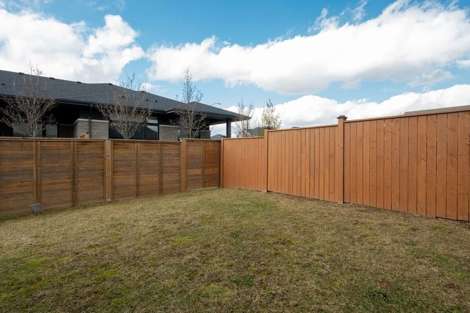 Enjoy our regularly maintained, fenced, spacious yard for fresh air, as well as an open area should you wish to bring your fur babies with you!