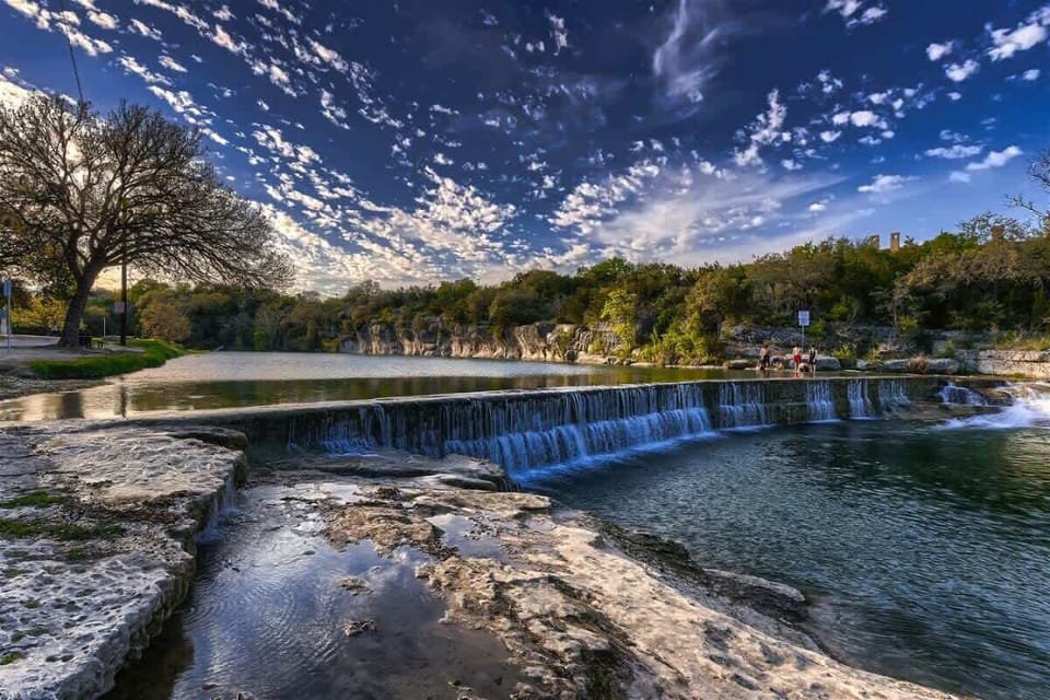 Blue Hole Lagoon just a short walk away down the San Gabriel River Trail with fishiing, swimming, tubing, kayaking, and paddle boarding