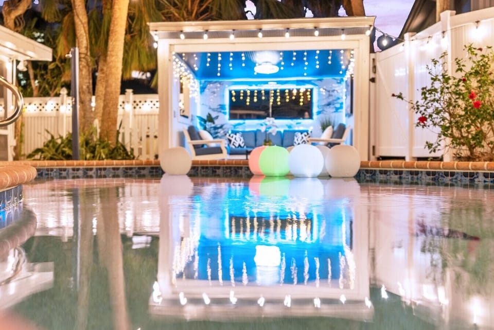 Private heated pool with cabana & outdoor shower