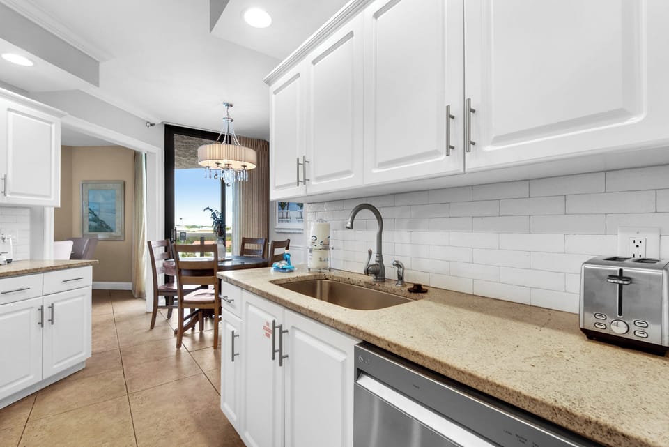Kitchen to dining view