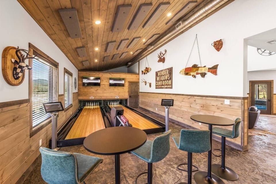 Bowl like a pro or spectate from the bar table seating