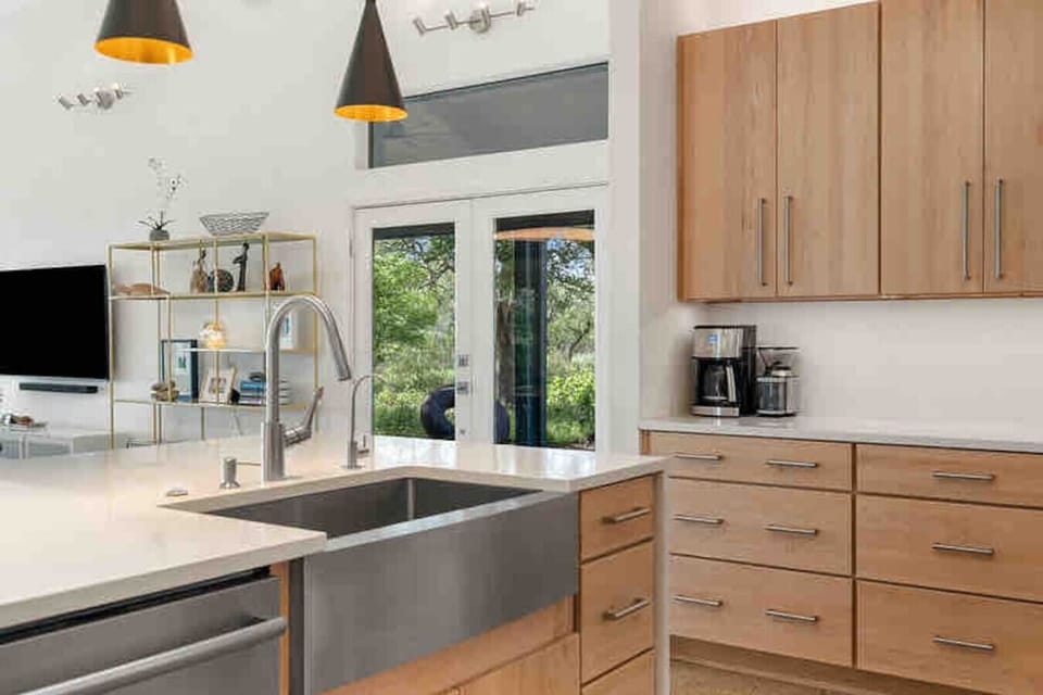 Sleek countertops and premium appliances designed for effortless cooking