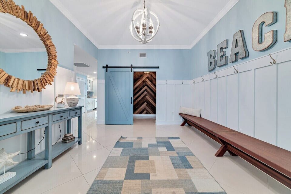 Entry foyer and Laundry room