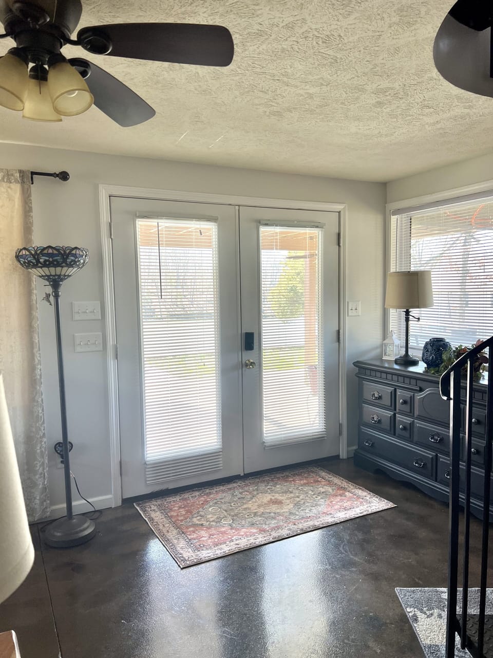 Lower level bedroom walks directly to back porch with hot tub