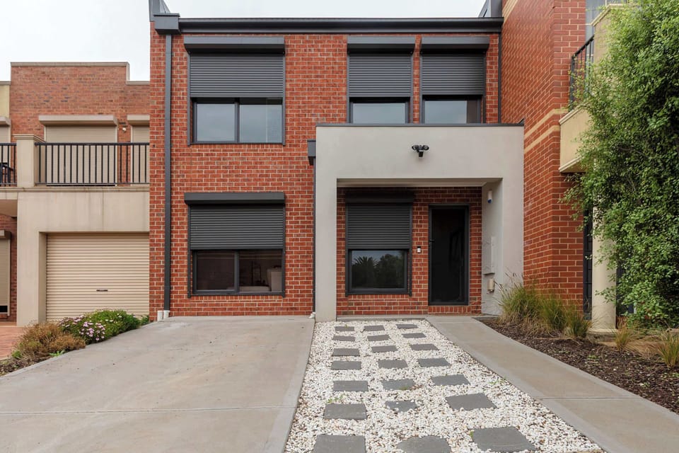 ENTRANCE TO CONTEMPO: Your first glimpse of a sleek and stylish townhouse in the heart of Flemington.