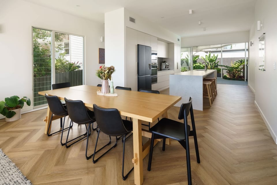 Dine in style for every meal in this gorgeous dining space