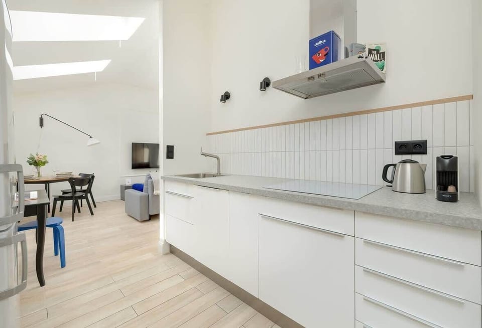 kitchenette + coffee machine