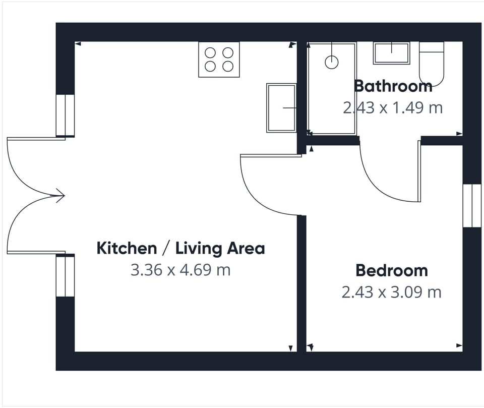 House | 1 bedroom, iron/ironing board