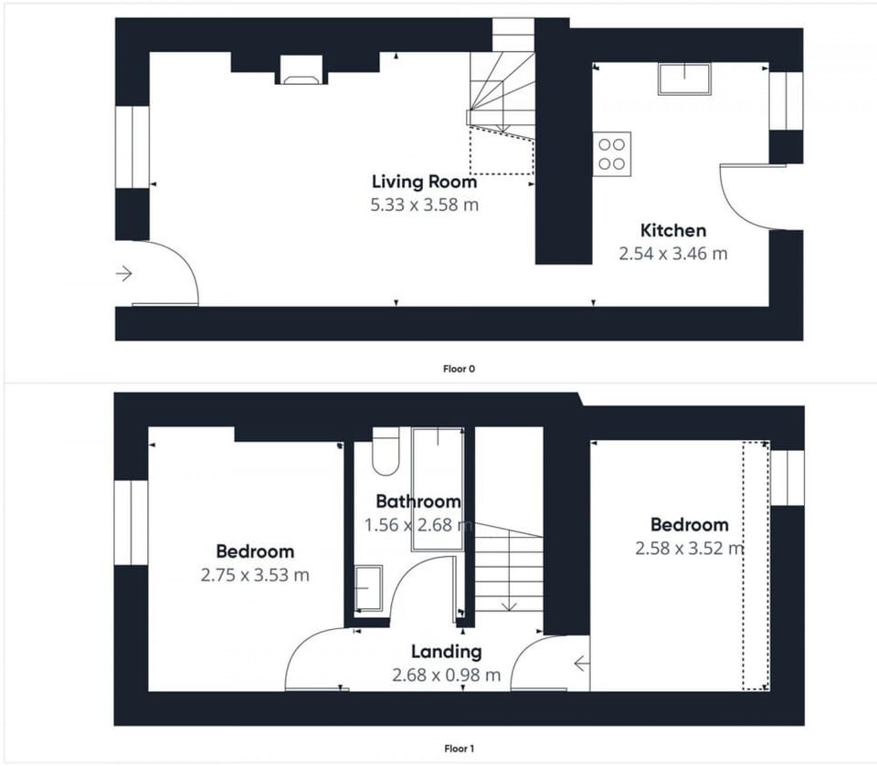 House | 2 bedrooms, iron/ironing board, Internet