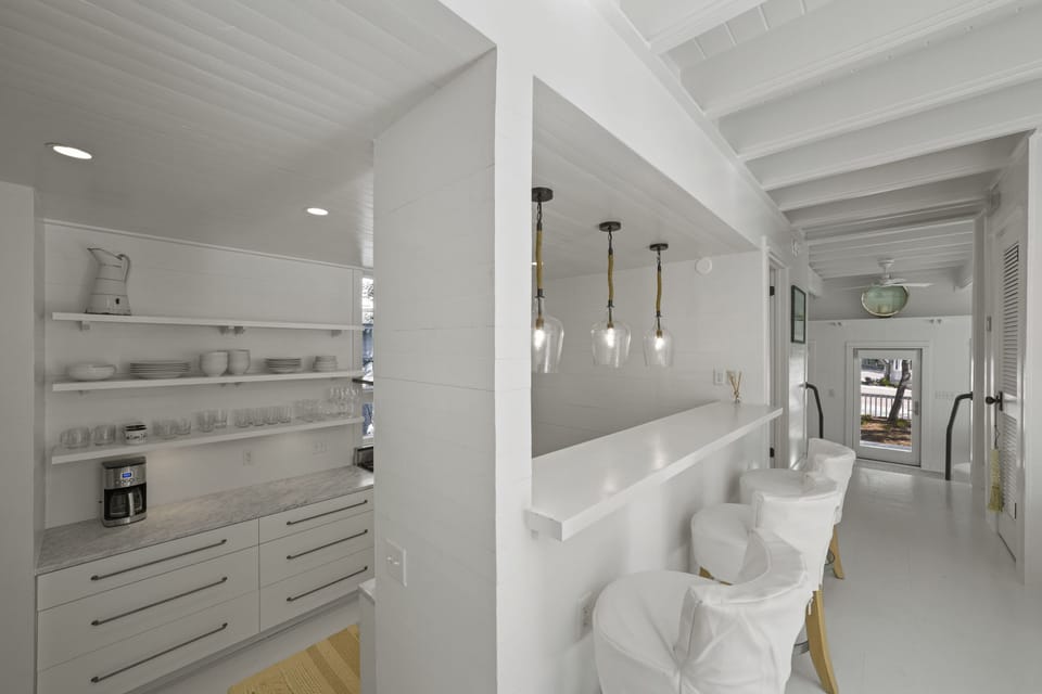 ADJACENT BREAKFAST BAR SEATING FOR 3