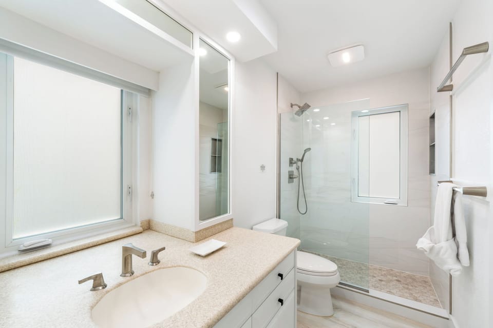 Ensuite 1 with shower. 