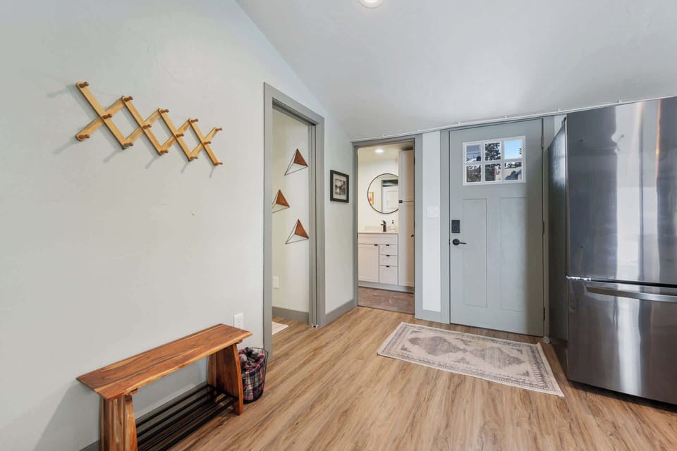 Front entry door opens into the kitchen