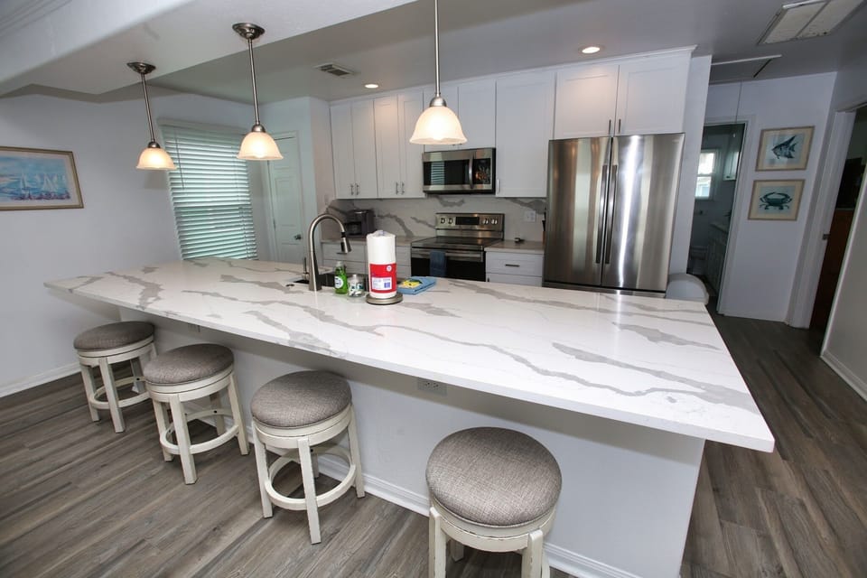 Beautiful new counters in the kitchen