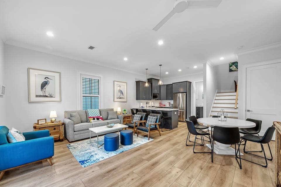 Open floor plan that invites everyone to kick back, relax and make memories