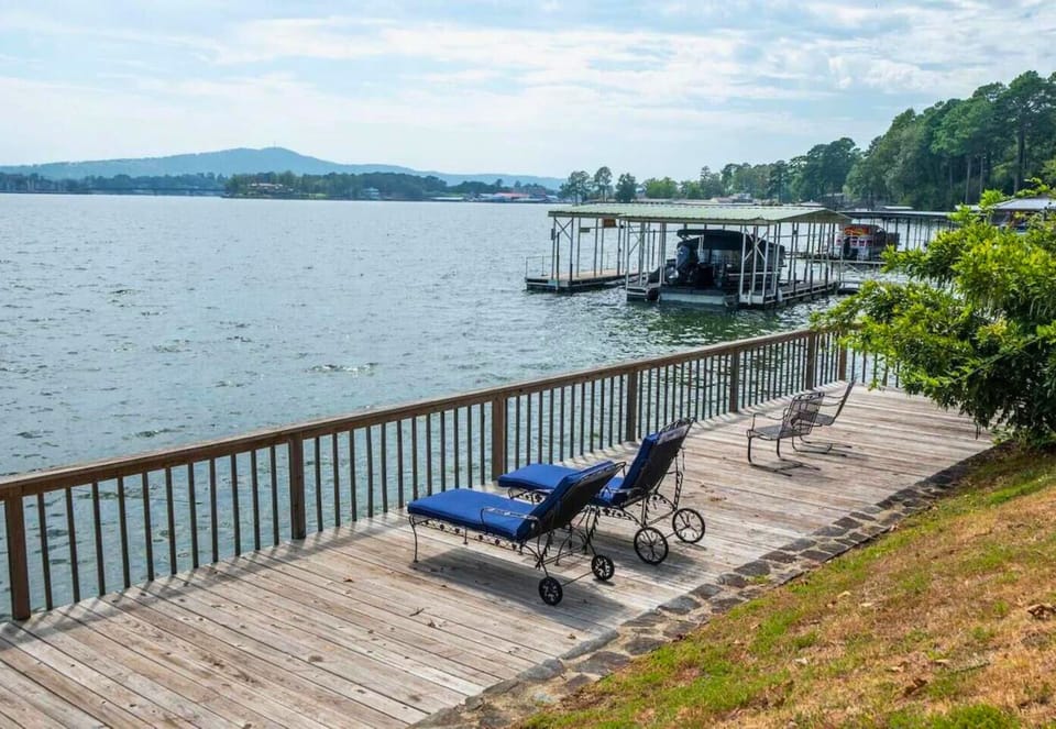 Enjoy stunning lake views from this private dock, perfect for fishing or relaxing by the water.