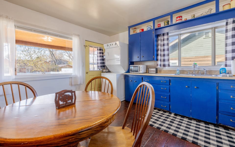 Easily prepare meals in the kitchen, an added washer and dryer add additional convenience to your stay