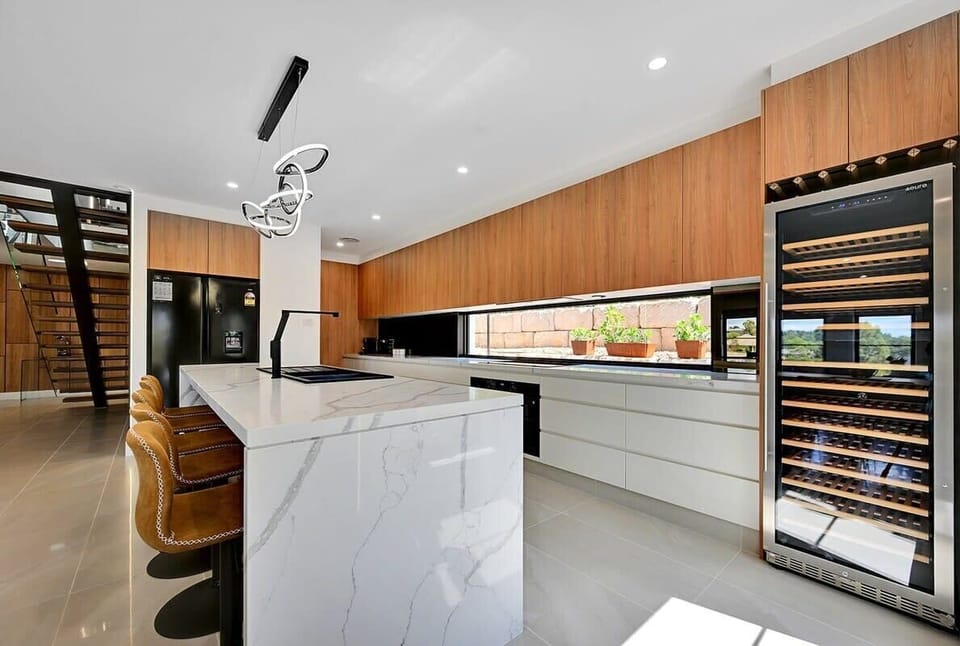 Kitchen + Luxurious Wine Fridge + Nespresso Coffee Machine